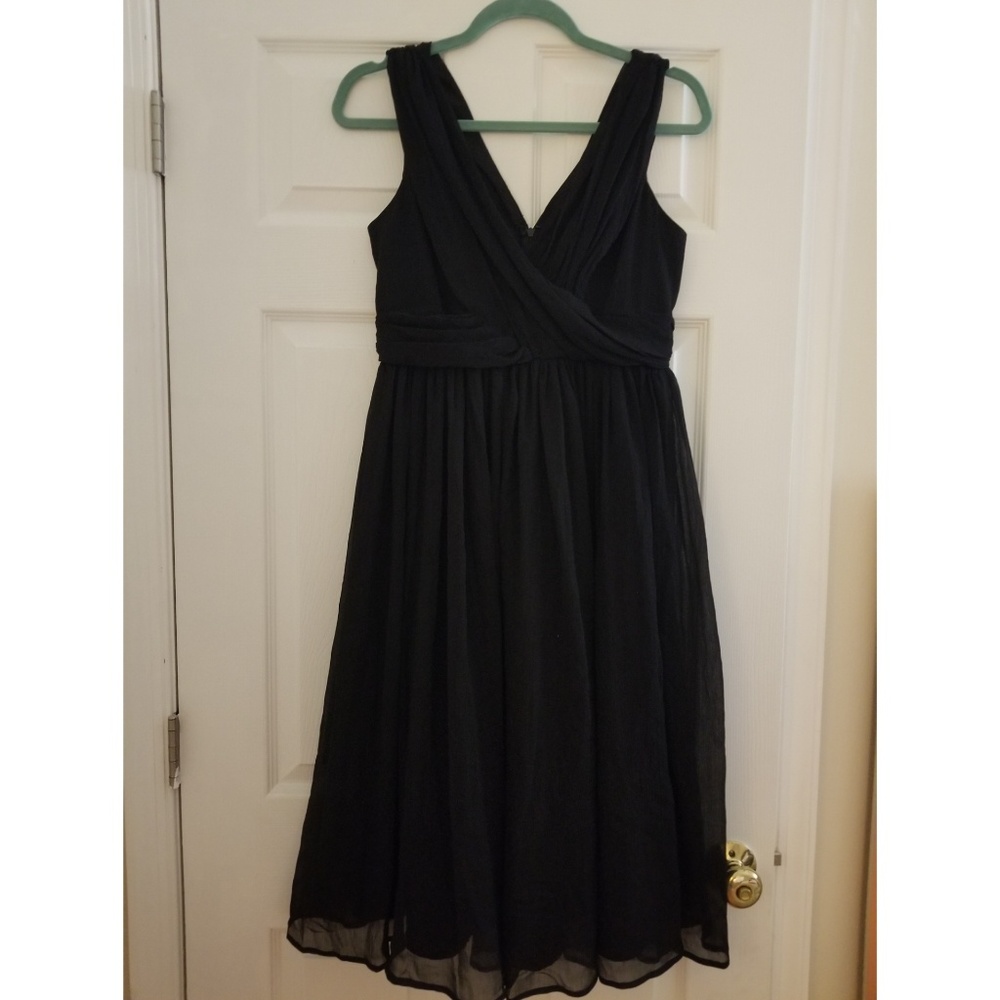 Asos maternity black drape midi dress size 6 (US)